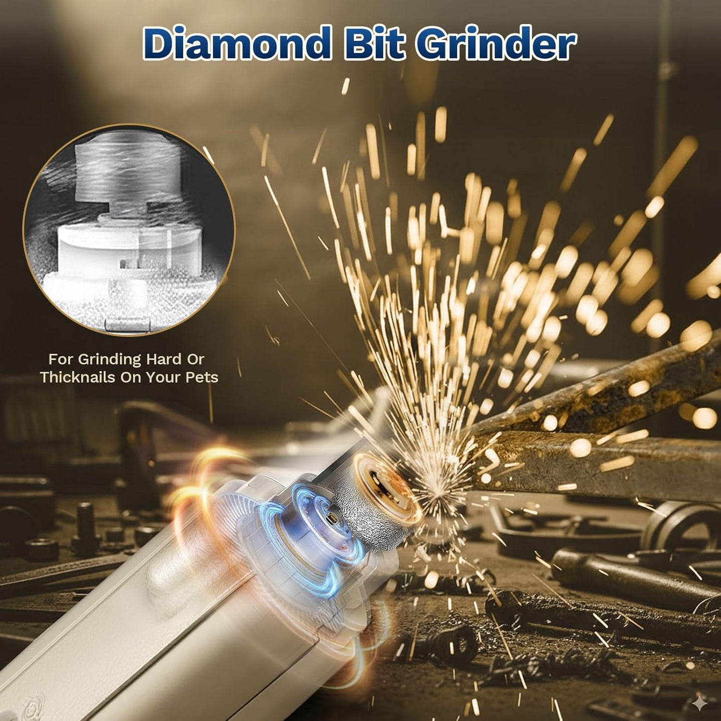 2-in-1 Rechargable Pet Nail Clipper & Grinder