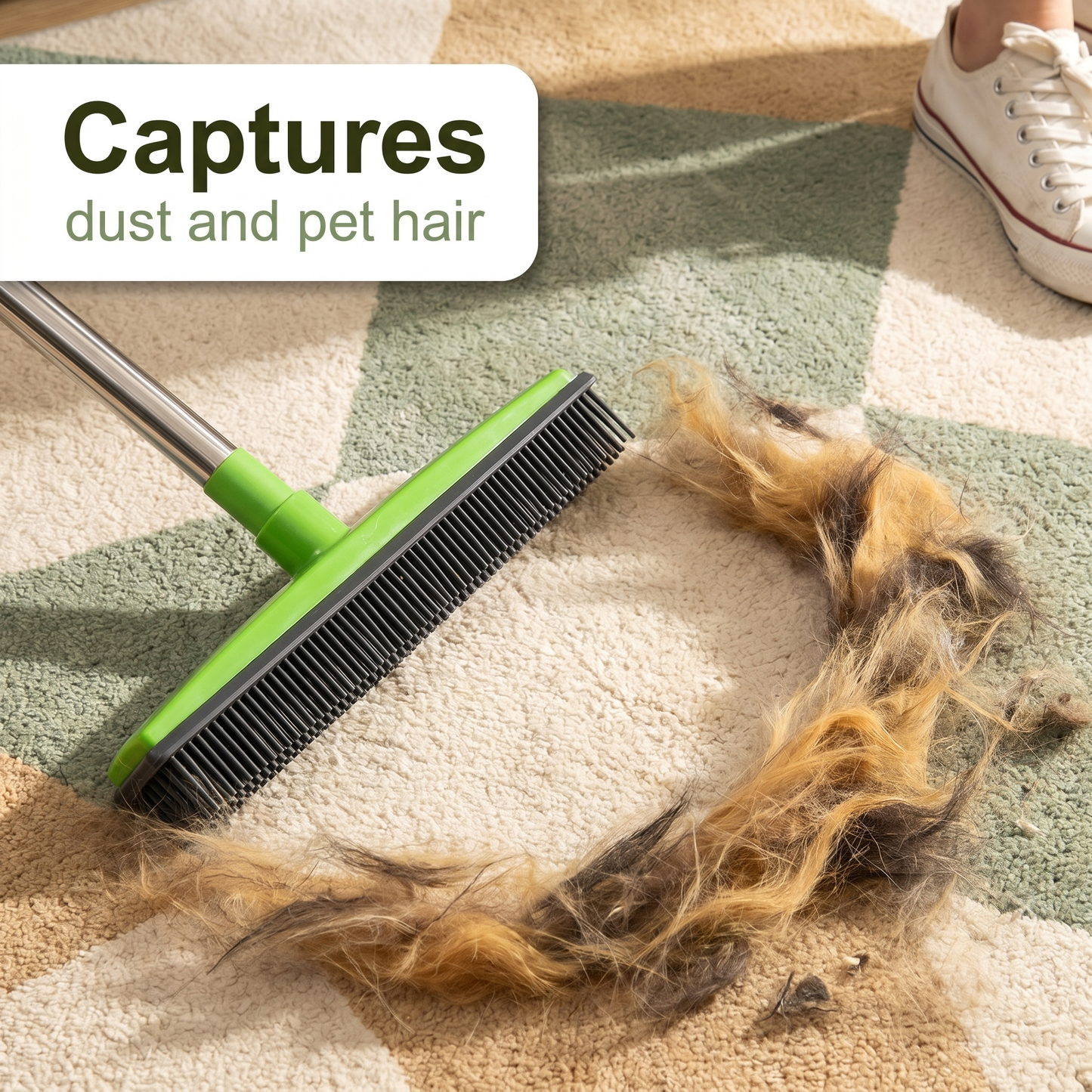 PetiboPet⢠Pet Hair Rubber Broom
