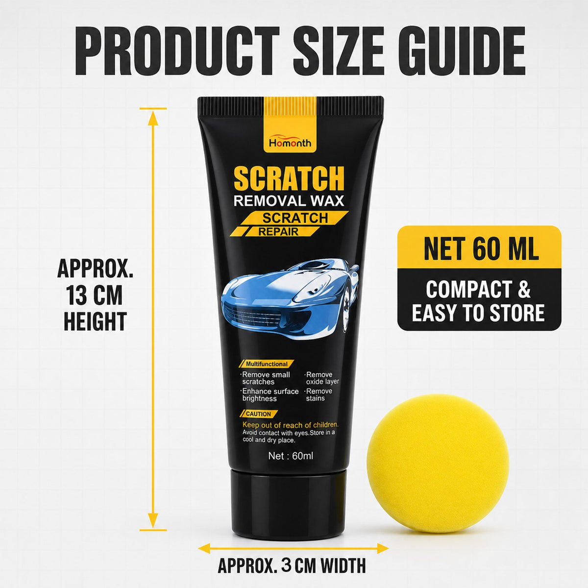 Car Scratch Removal Wax – Restore Shine & Remove Scratches 60 ml