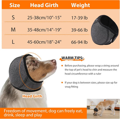 Waterproof Calming Ear Wrap for Dogs | Anxiety & Noise Relief