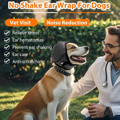 Waterproof Calming Ear Wrap for Dogs | Anxiety & Noise Relief