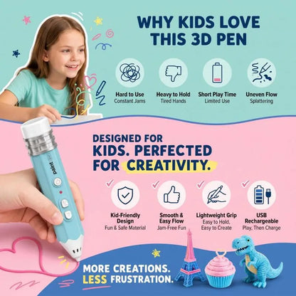 Kids 3D Printing Pen | Starter Kit or Filament Materials Kit