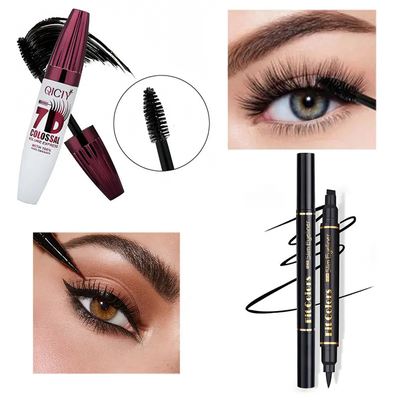 Professional Long-Lasting Curling Mascara & Eyelash Kit