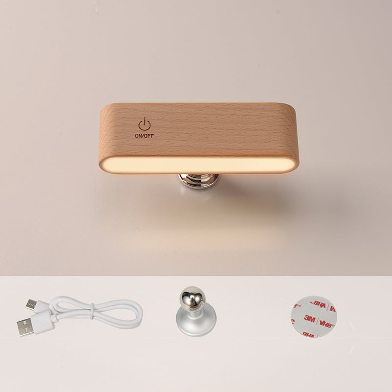 360° Rotating Magnetic Charging Desk Lamp — Solid Wood
