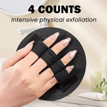 🧽 4-Pack Soft Rubber Shower Scrubber – Gentle Exfoliating Body Cleaner