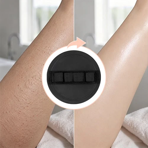 🧽 4-Pack Soft Rubber Shower Scrubber – Gentle Exfoliating Body Cleaner
