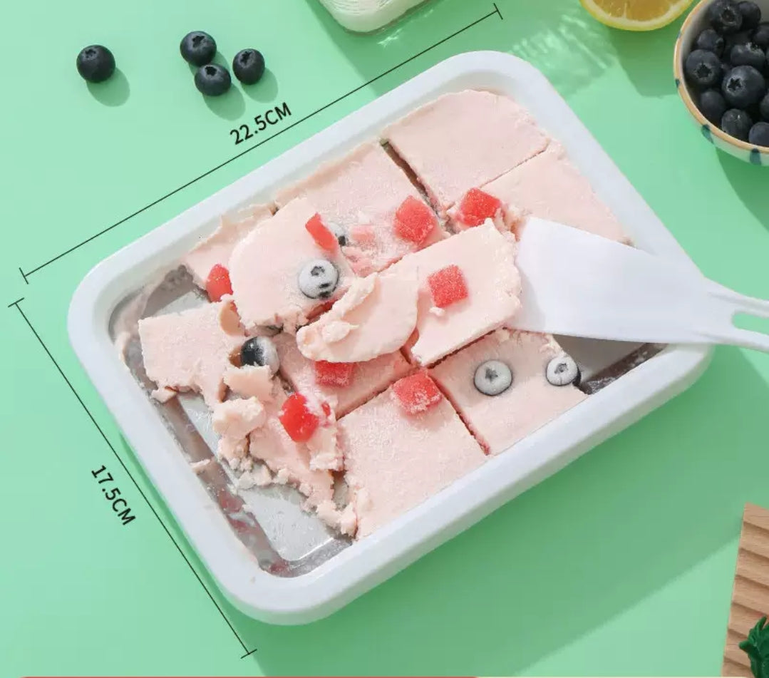 Portable Non-Electric Fried Ice Cream Maker – DIY Rolled Ice Cream & Frozen Yogurt Machine