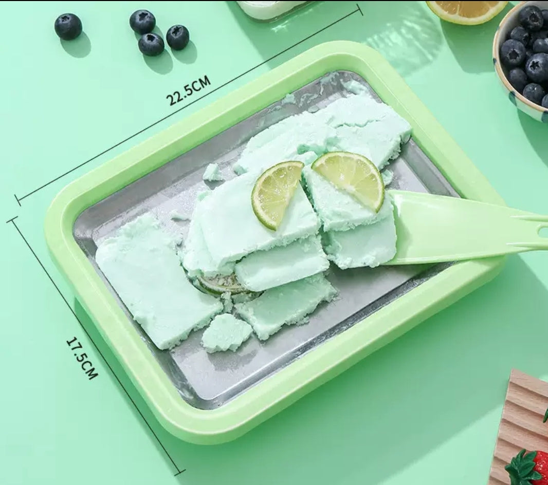 Portable Non-Electric Fried Ice Cream Maker – DIY Rolled Ice Cream & Frozen Yogurt Machine