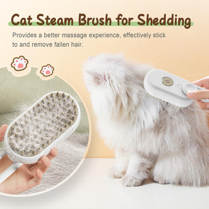 GentleMist™ Pet Grooming Brush | Spray Massage & Fur Remover