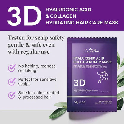 3D Hyaluronic Acid & Collagen Hair Mask 30g