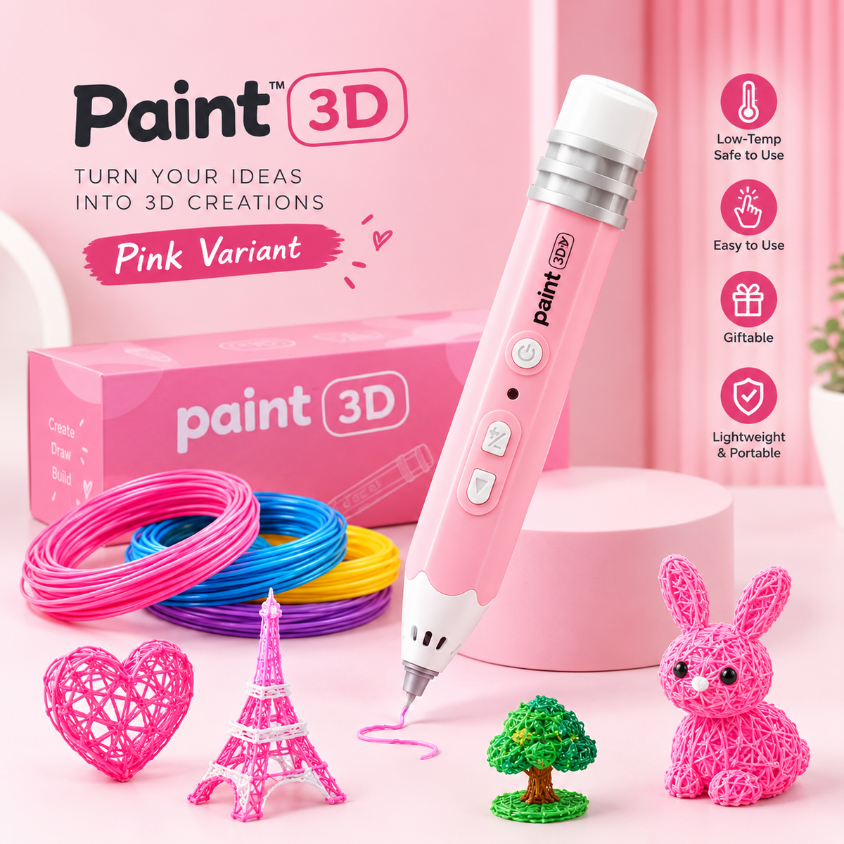 Kids 3D Printing Pen | Starter Kit or Filament Materials Kit
