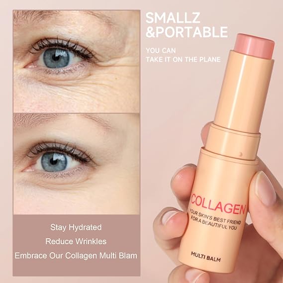2‑in‑1 Lip & Cheek Glow Stick Long‑Lasting Moisturizing for Dewy Plump Skin