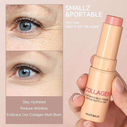 2‑in‑1 Lip & Cheek Glow Stick Long‑Lasting Moisturizing for Dewy Plump Skin