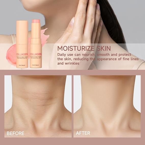 2‑in‑1 Lip & Cheek Glow Stick Long‑Lasting Moisturizing for Dewy Plump Skin