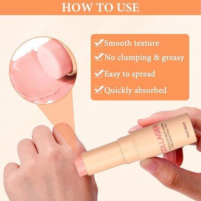 2‑in‑1 Lip & Cheek Glow Stick Long‑Lasting Moisturizing for Dewy Plump Skin