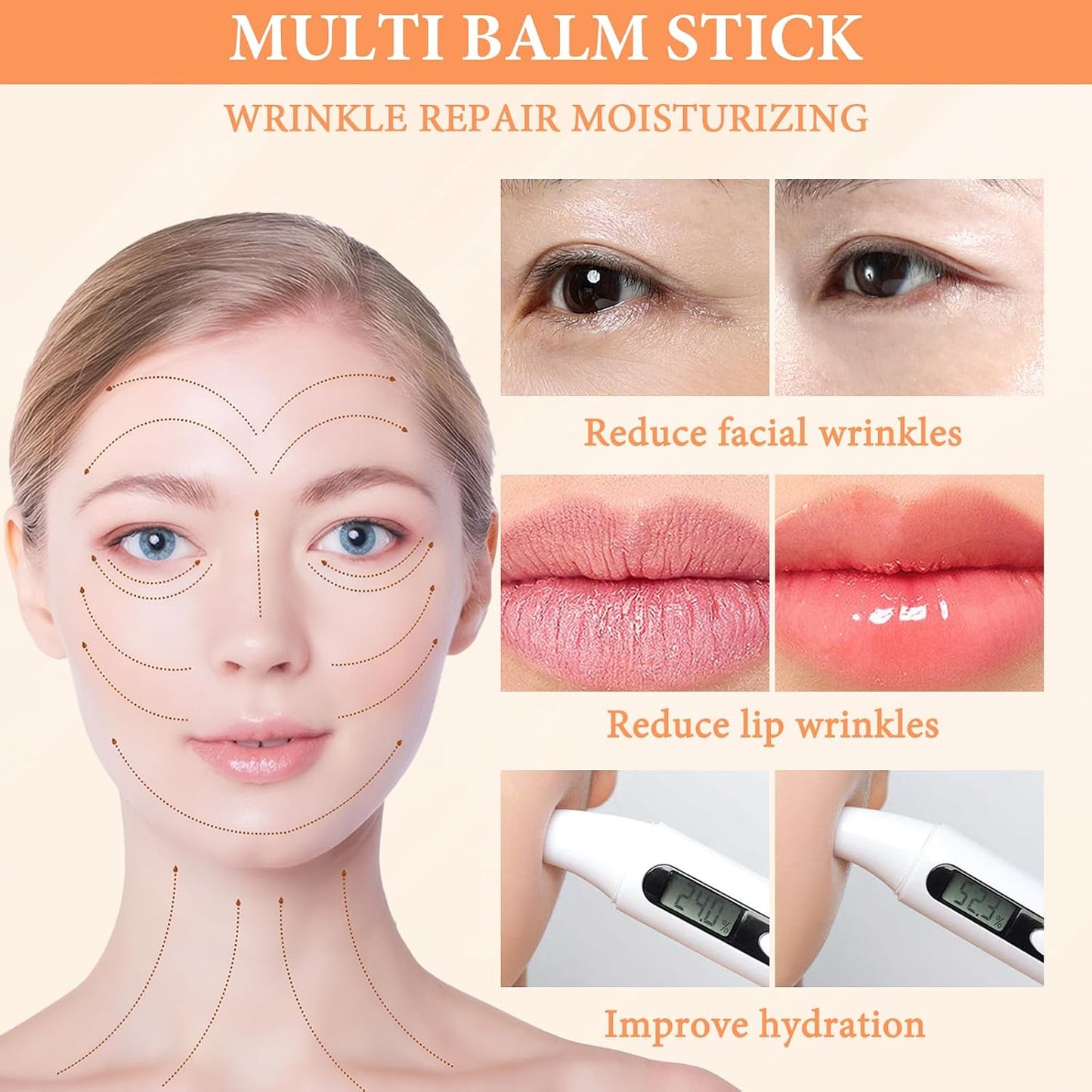 2‑in‑1 Lip & Cheek Glow Stick Long‑Lasting Moisturizing for Dewy Plump Skin