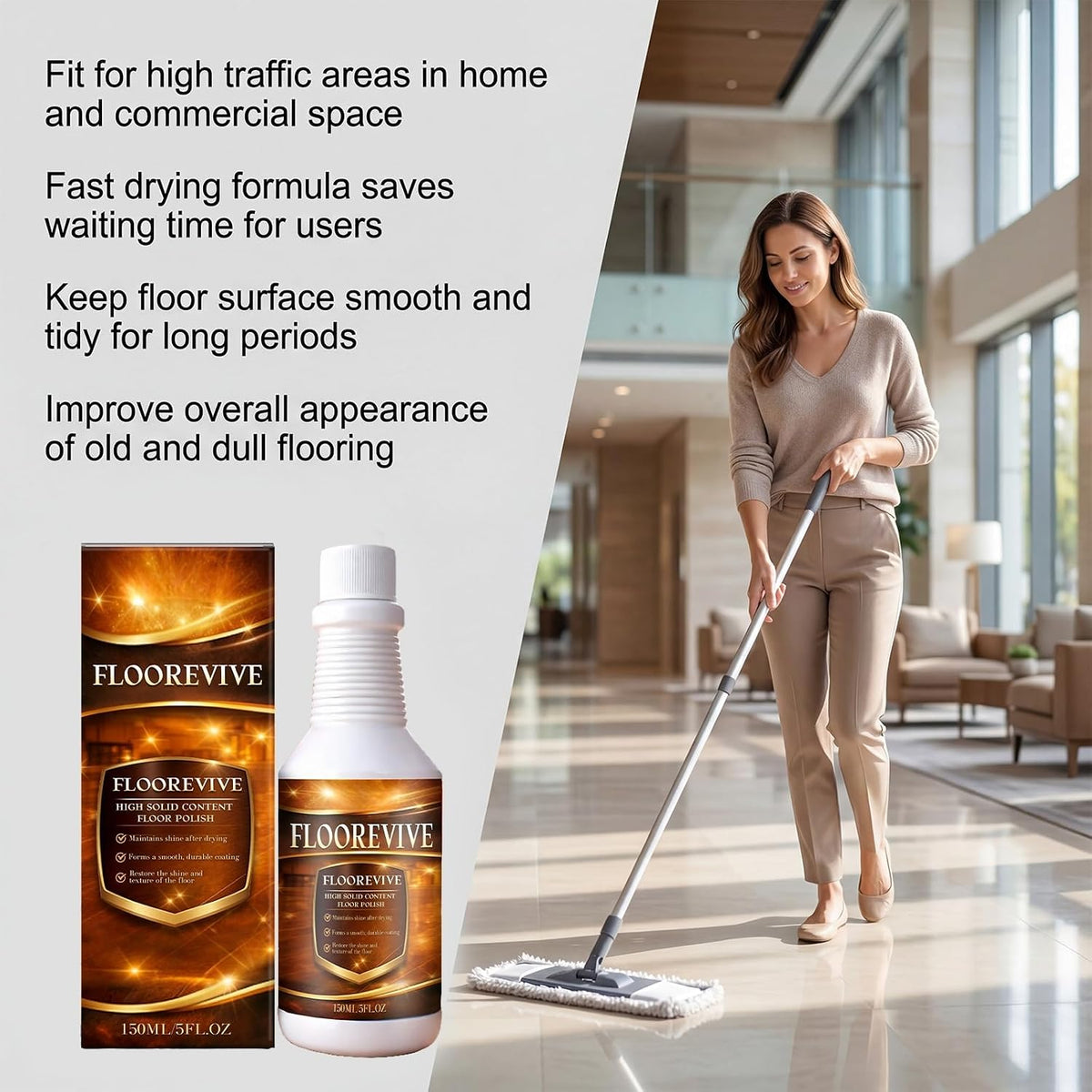 Premium Wood Restorer – One-Coat Floor Reviver, No Sanding Needed