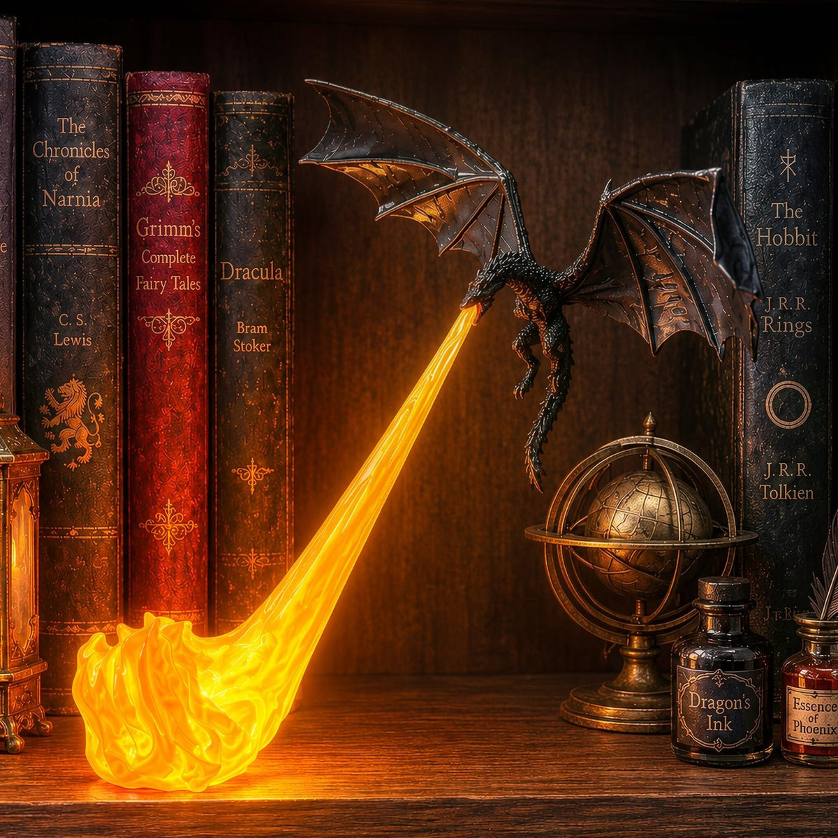 Dragon Breath Flame Night Light Decor
