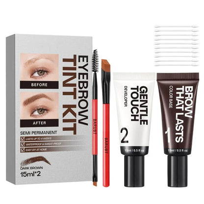 New Long Last Effect Eyebrow Tint Kit Sweat-proof Waterproof Semi Permanent Brow Tint Natural Brow Kit Gifts