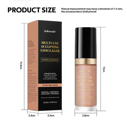 Waterproof Liquid Concealer Matte High Coverage Oil Control Cover Acne Dark Circles Foundation Modify Face Contouring Cosmetics