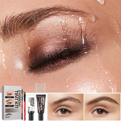 New Long Last Effect Eyebrow Tint Kit Sweat-proof Waterproof Semi Permanent Brow Tint Natural Brow Kit Gifts