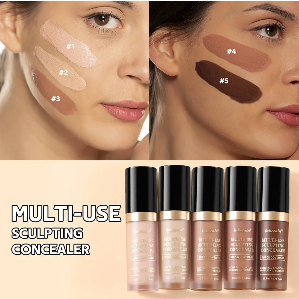 Waterproof Liquid Concealer Matte High Coverage Oil Control Cover Acne Dark Circles Foundation Modify Face Contouring Cosmetics