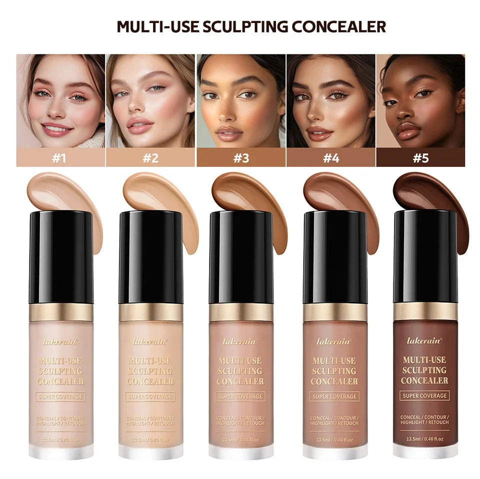 Waterproof Liquid Concealer Matte High Coverage Oil Control Cover Acne Dark Circles Foundation Modify Face Contouring Cosmetics