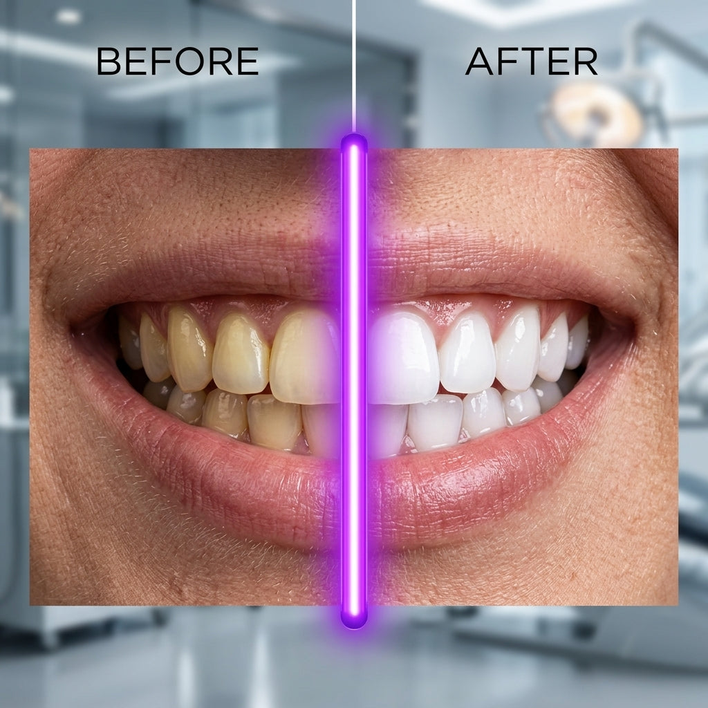 Purple whitning stripe