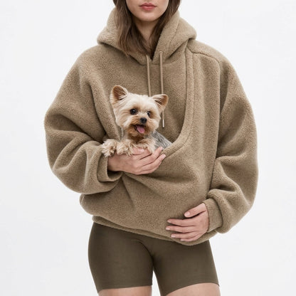 Kangaroo Pet Hoodie – Cozy Dog Carrier Sweatshirt