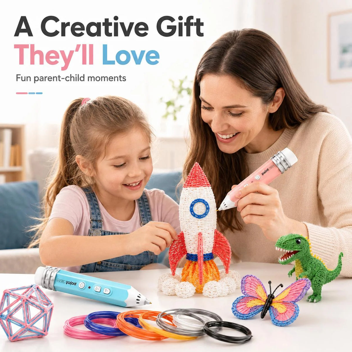 Kids 3D Printing Pen | Starter Kit or Filament Materials Kit