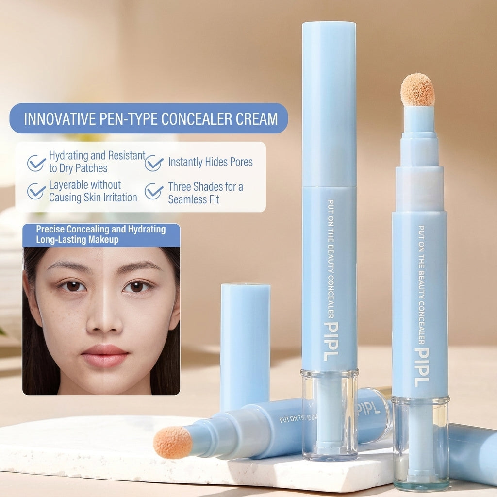 Moisturizing Concealer Face Brightening Concealer Covering Acne Scar and Dark Circles Under The Eyes Concealer Pen Liquid Makeup