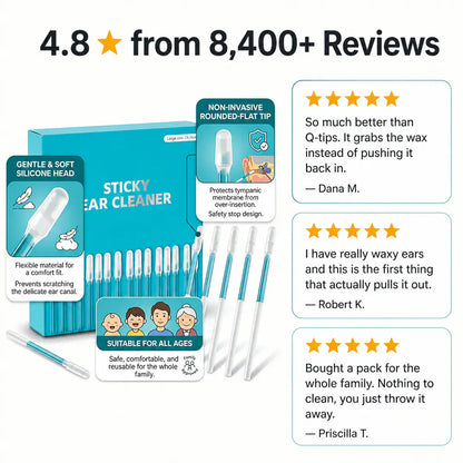 EarClean™ Sticky Ear Wax Removal Picks – 24-Pack