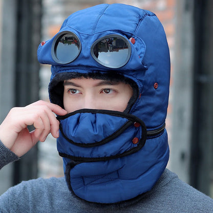 🔥Unisex Winter Thermal Hat with Glasses