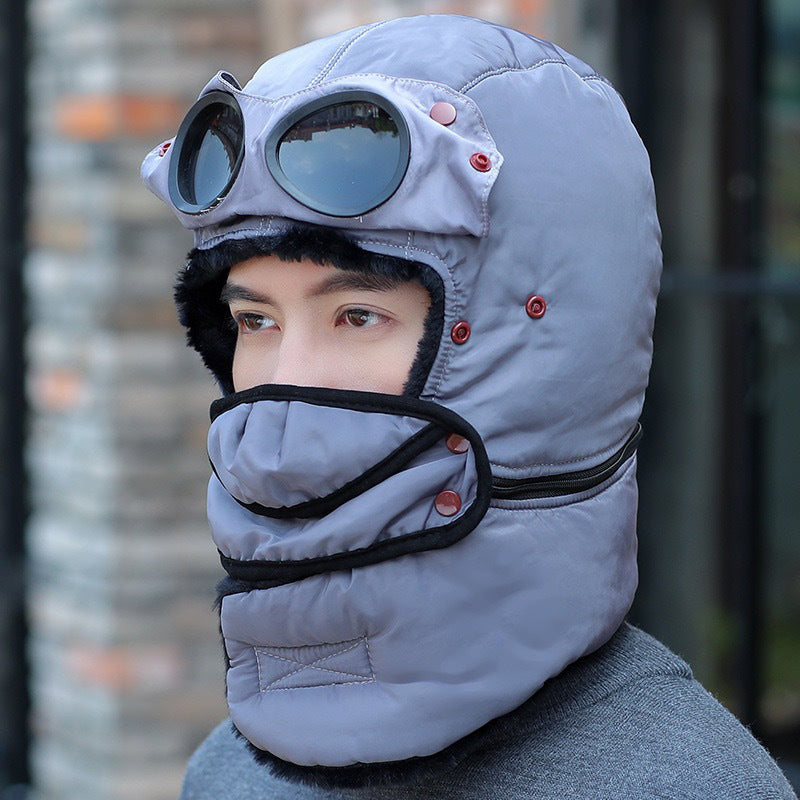 🔥Unisex Winter Thermal Hat with Glasses